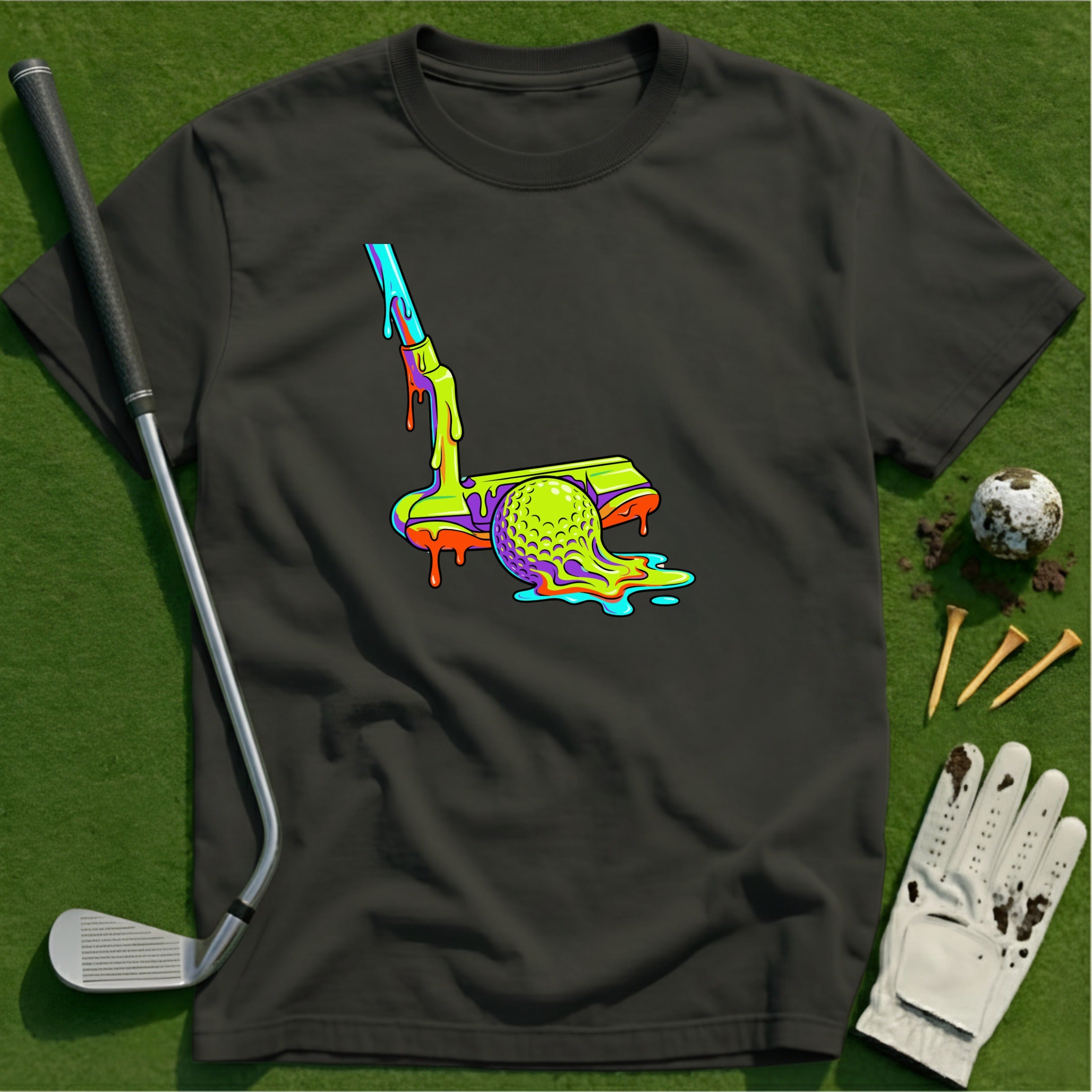 Neon Drip Golf T-Shirt