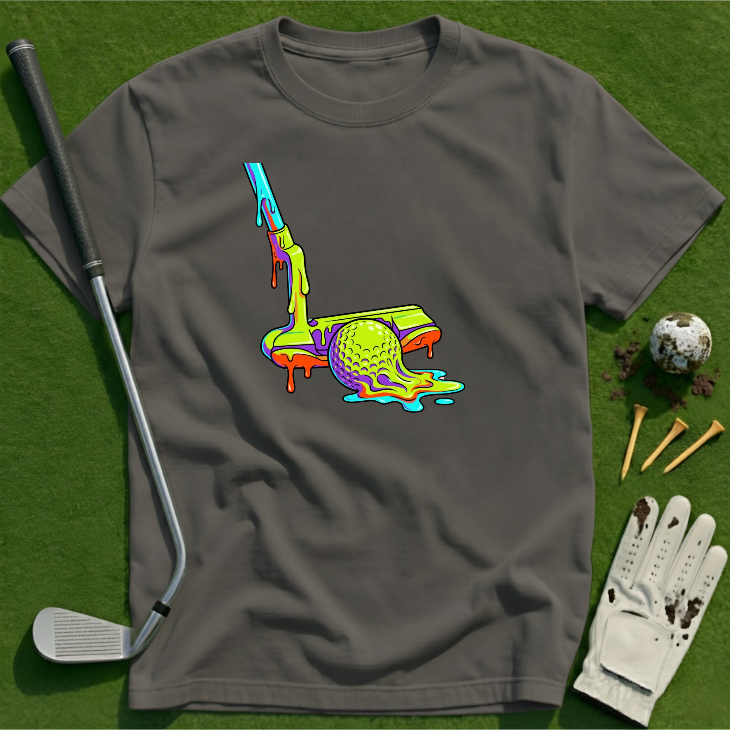 Neon Drip Golf T-Shirt