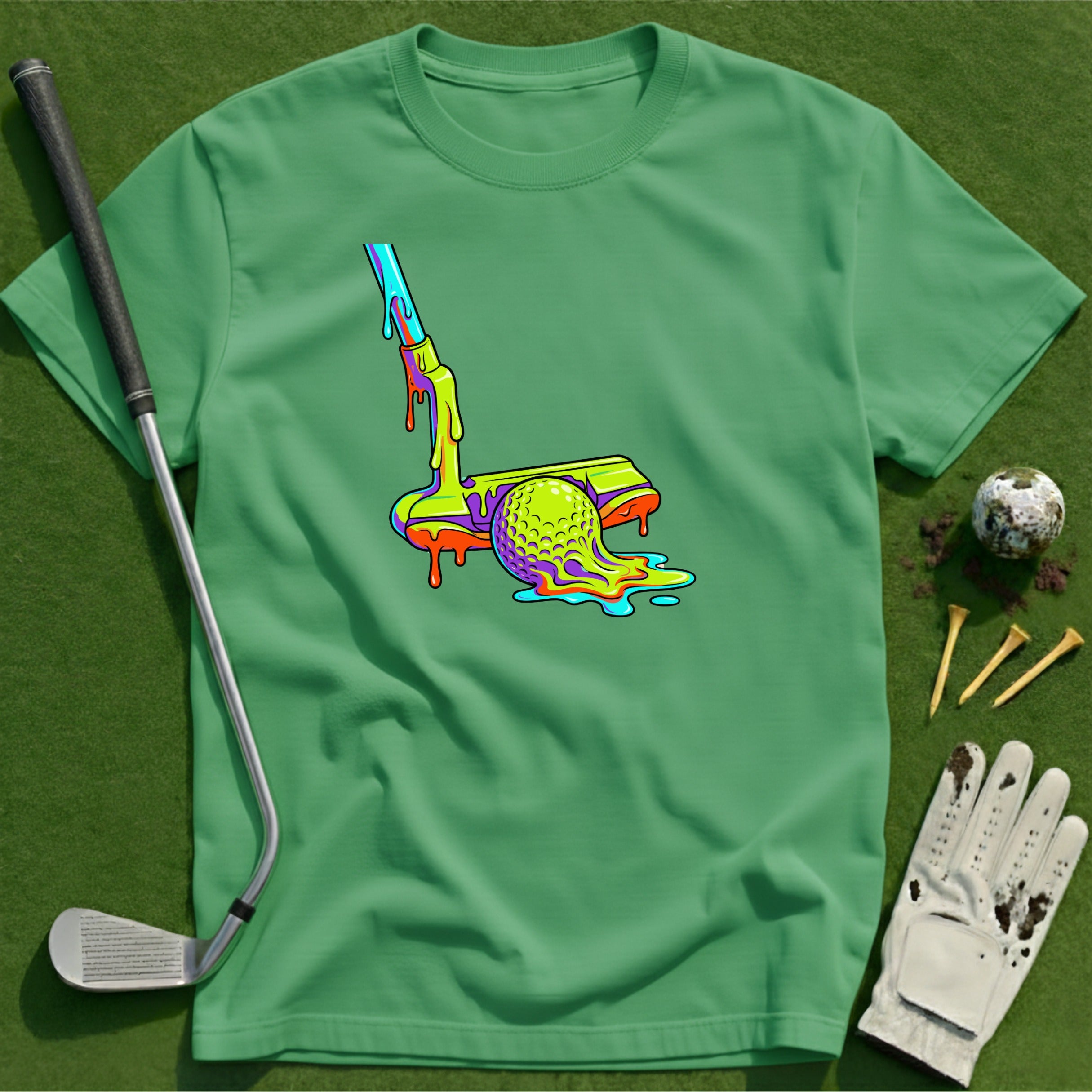 Neon Drip Golf T-Shirt